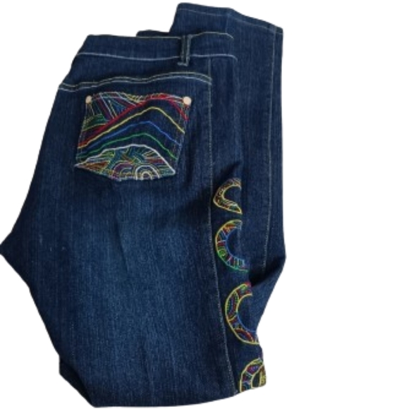 Coogi Embroidered Dark Wash Jeans Sz 13/14 NWOT - Picture 1 of 16